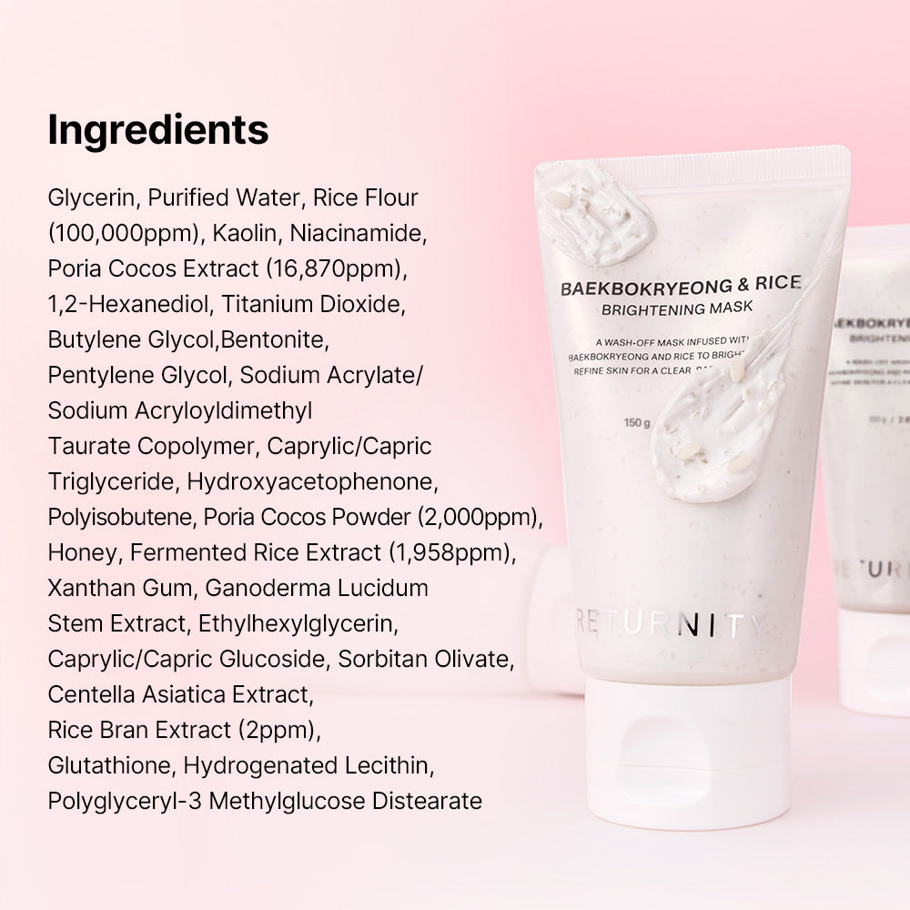 BaekBokRyeong & Rice Brightening Mask 150g